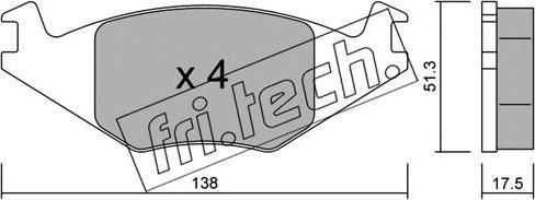 Fri.Tech. 049.0 - Brake Pad Set, disc brake car-mod.net