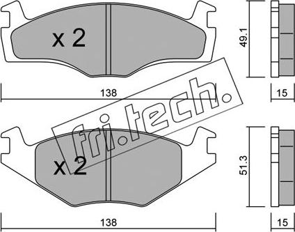 Fri.Tech. 047.0 - Brake Pad Set, disc brake car-mod.net