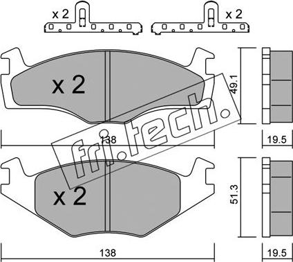 Fri.Tech. 047.1K - Brake Pad Set, disc brake car-mod.net