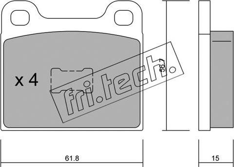 Fri.Tech. 011.0 - Brake Pad Set, disc brake car-mod.net