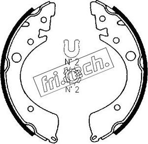 Fri.Tech. 1044.008 - Drum Brake Shoe Set car-mod.net
