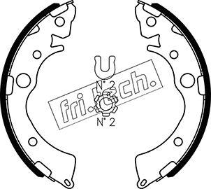 Fri.Tech. 1044.018 - Drum Brake Shoe Set car-mod.net