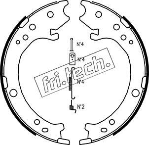 Fri.Tech. 1044.025K - Brake Shoe Set, parking brake car-mod.net
