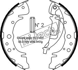 Fri.Tech. 1046.216 - Drum Brake Shoe Set car-mod.net