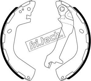 Fri.Tech. 1046.235 - Drum Brake Shoe Set car-mod.net