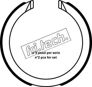 Fri.Tech. 1040.163 - Brake Shoe Set, parking brake car-mod.net