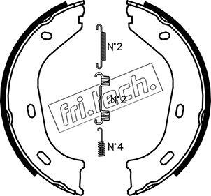 Fri.Tech. 1052.116K - Brake Shoe Set, parking brake car-mod.net
