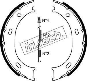 Fri.Tech. 1052.126K - Brake Shoe Set, parking brake car-mod.net