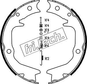 Fri.Tech. 1064.177K - Brake Shoe Set, parking brake car-mod.net