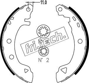 Fri.Tech. 1004.008 - Drum Brake Shoe Set car-mod.net