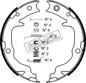 Fri.Tech. 1088.237K - Brake Shoe Set, parking brake car-mod.net