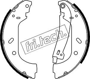 Fri.Tech. 1034.098Y - Drum Brake Shoe Set car-mod.net
