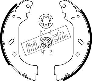 Fri.Tech. 1034.098 - Drum Brake Shoe Set car-mod.net