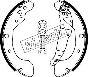 Fri.Tech. 1027.004 - Drum Brake Shoe Set car-mod.net