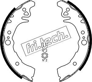 Fri.Tech. 1115.306 - Drum Brake Shoe Set car-mod.net