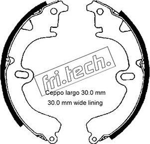 Fri.Tech. 1115.274 - Drum Brake Shoe Set car-mod.net