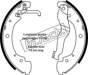 Fri.Tech. 1124.285 - Drum Brake Shoe Set car-mod.net