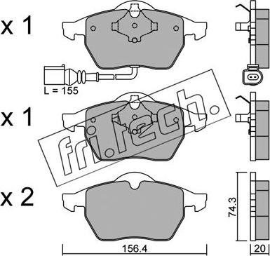 Fri.Tech. 188.4 - Brake Pad Set, disc brake car-mod.net