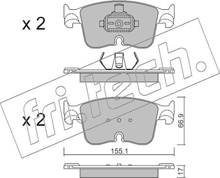 Fri.Tech. 1383.0 - Brake Pad Set, disc brake car-mod.net