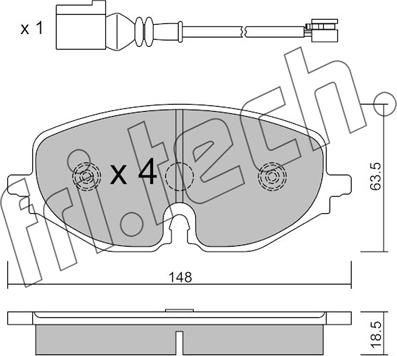 Fri.Tech. 1280.0 - Brake Pad Set, disc brake car-mod.net