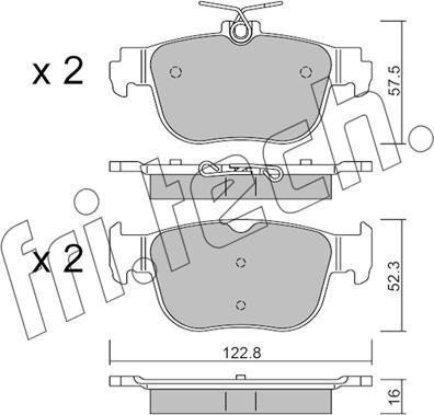 Fri.Tech. 1281.0 - Brake Pad Set, disc brake car-mod.net