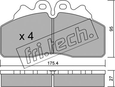 Fri.Tech. 867.0 - Brake Pad Set, disc brake car-mod.net