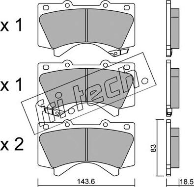 Fri.Tech. 837.0 - Brake Pad Set, disc brake car-mod.net