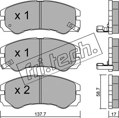 Fri.Tech. 366.0 - Brake Pad Set, disc brake car-mod.net