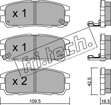 Fri.Tech. 367.0 - Brake Pad Set, disc brake car-mod.net