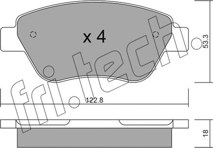 Fri.Tech. 330.1 - Brake Pad Set, disc brake car-mod.net