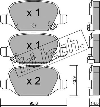 Fri.Tech. 333.5 - Brake Pad Set, disc brake car-mod.net