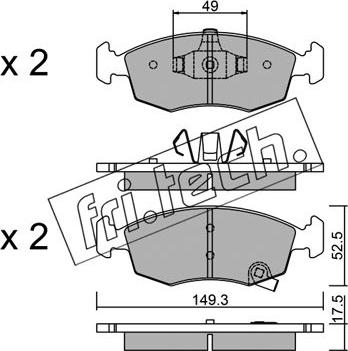 Fri.Tech. 283.5 - Brake Pad Set, disc brake car-mod.net