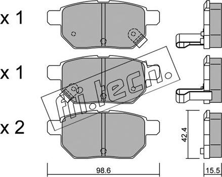 Fri.Tech. 762.0 - Brake Pad Set, disc brake car-mod.net