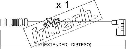 Fri.Tech. SU.209 - Warning Contact, brake pad wear car-mod.net