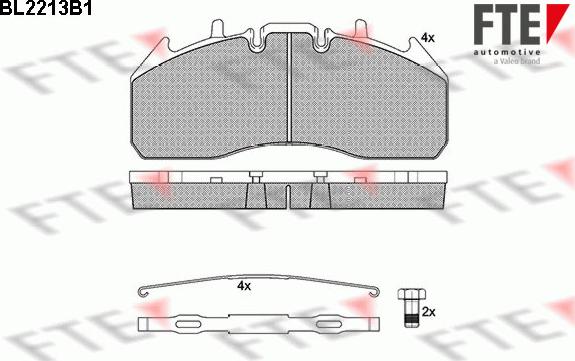 FTE 9500006 - Brake Pad Set, disc brake car-mod.net