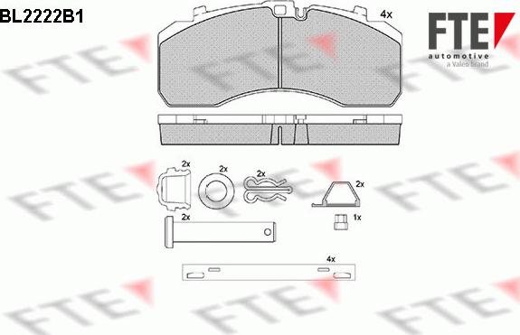 FTE BL2222B1 - Brake Pad Set, disc brake car-mod.net