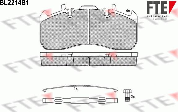 FTE 9500007 - Brake Pad Set, disc brake car-mod.net