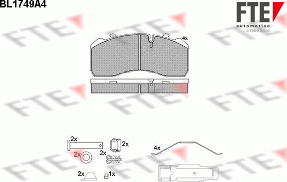 FTE 9500030 - Brake Pad Set, disc brake car-mod.net