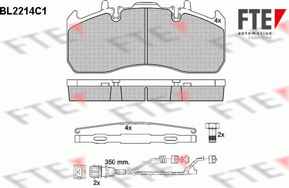 FTE 9500074 - Brake Pad Set, disc brake car-mod.net