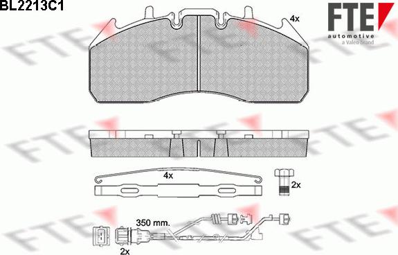 FTE 9500073 - Brake Pad Set, disc brake car-mod.net