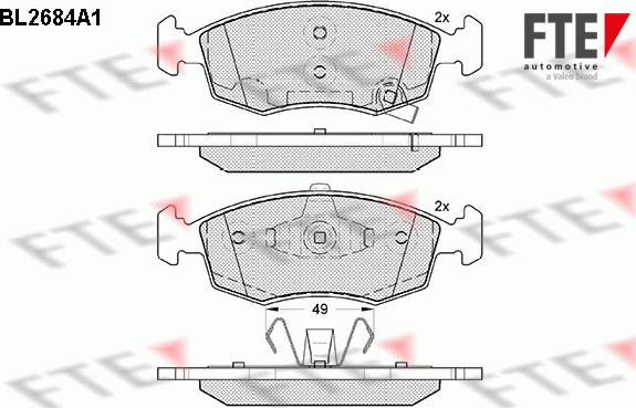 FTE 9010914 - Brake Pad Set, disc brake car-mod.net