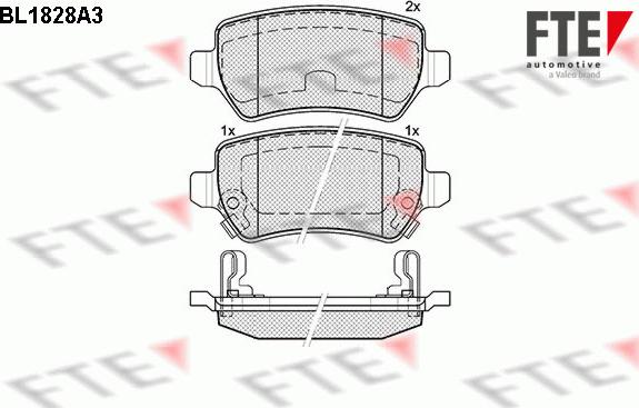 FTE 9010405 - Brake Pad Set, disc brake car-mod.net