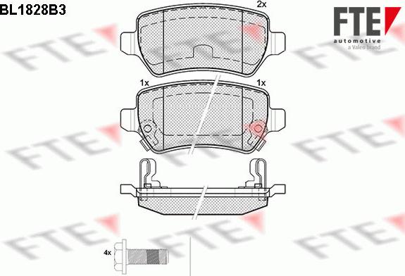 FTE 9010406 - Brake Pad Set, disc brake car-mod.net
