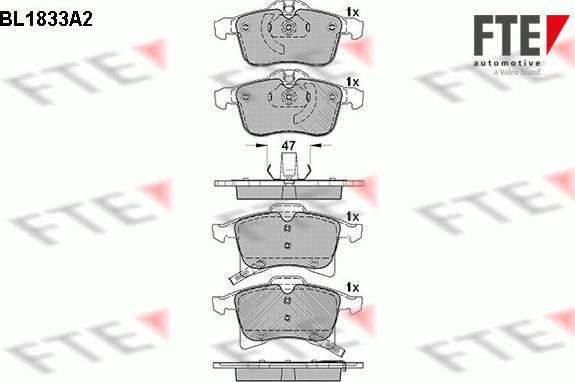 FTE 9010412 - Brake Pad Set, disc brake car-mod.net