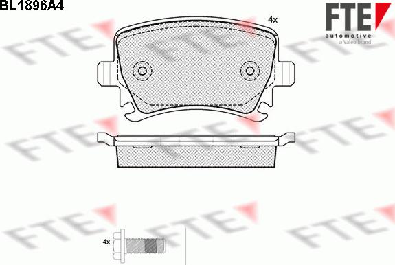 FTE BL1896A4 - Brake Pad Set, disc brake car-mod.net