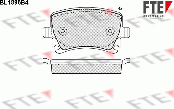 FTE BL1896B4 - Brake Pad Set, disc brake car-mod.net