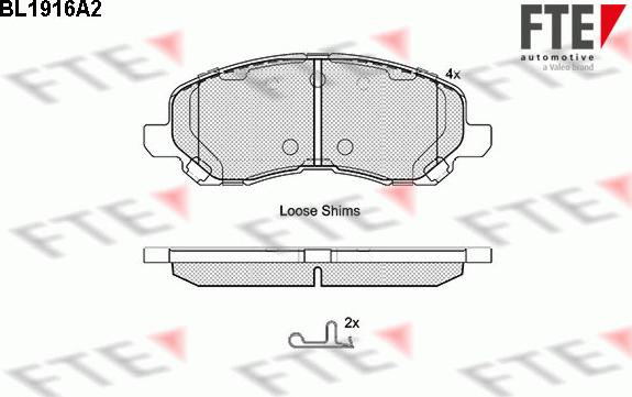FTE 9010505 - Brake Pad Set, disc brake car-mod.net