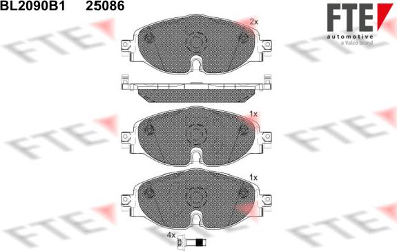 FTE 9010675 - Brake Pad Set, disc brake car-mod.net