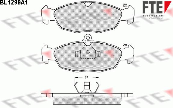 FTE 9010096 - Brake Pad Set, disc brake car-mod.net