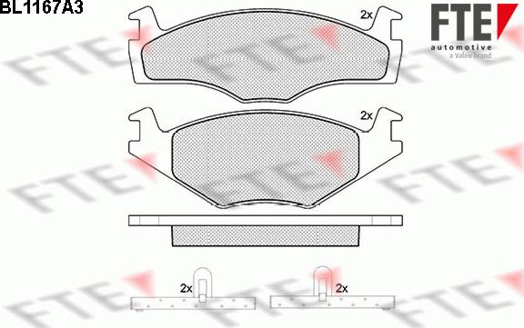 FTE 9010045 - Brake Pad Set, disc brake car-mod.net